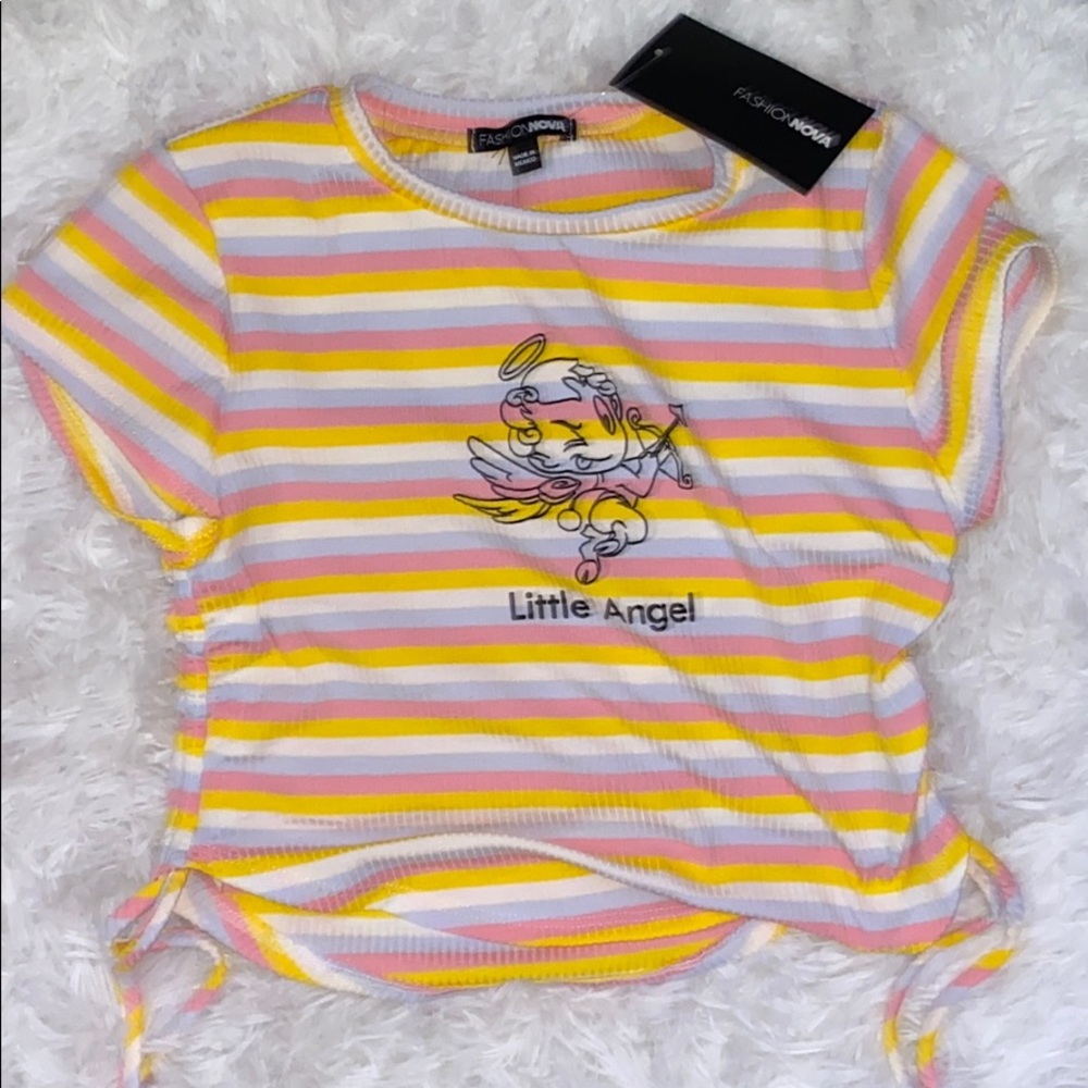 pastel striped Crop top